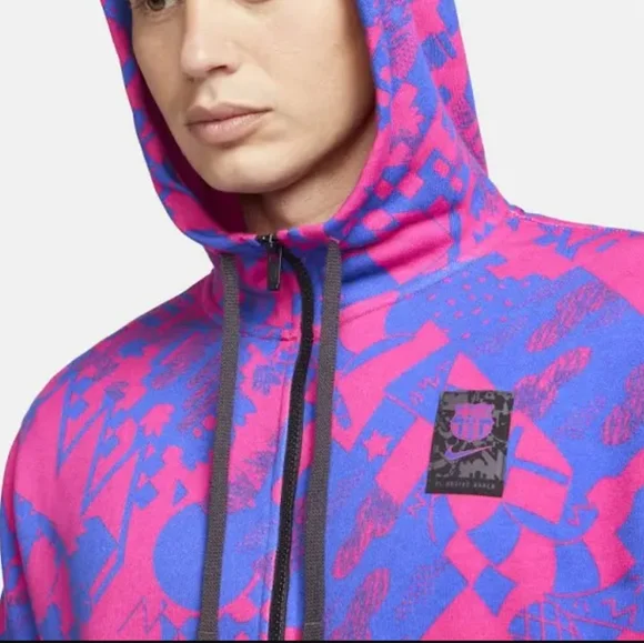 Nike FC Barcelona Hoodie Size S ⚽️ - Picture 2 of 8
